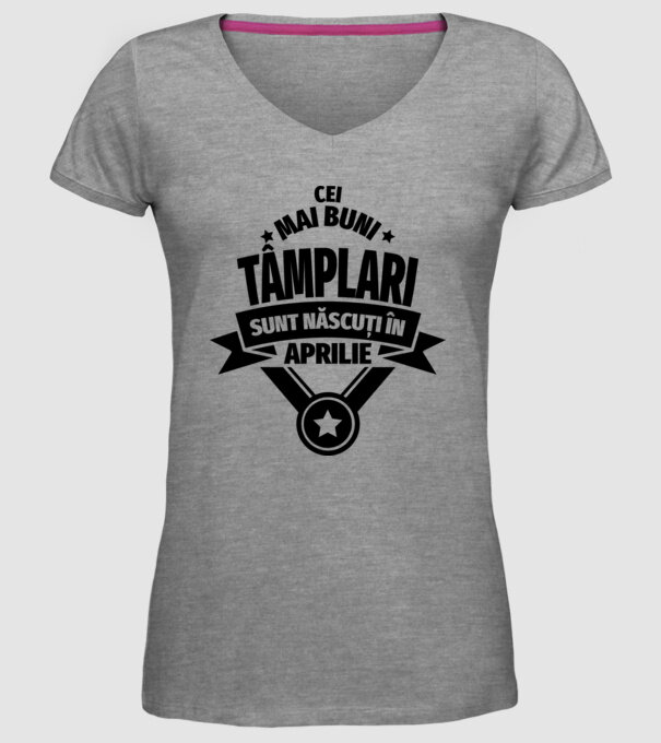 Cei mai buni tâmplari sunt născuți în Aprilie model gri pe tricou
