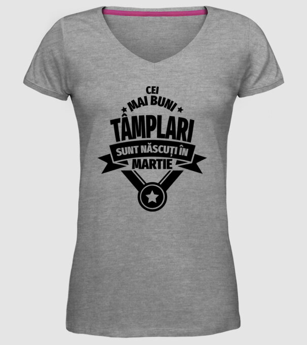Cei mai buni tâmplari sunt născuți în Martie model gri pe tricou