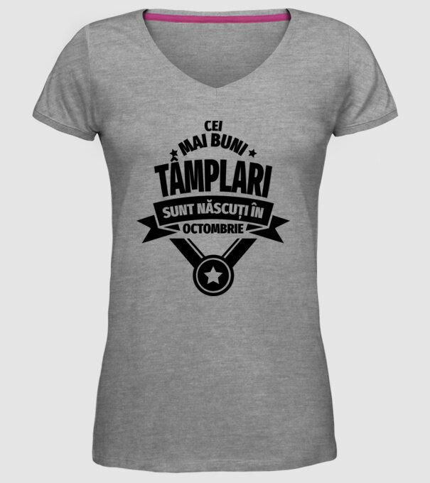 Cei mai buni tâmplari sunt născuți în Octombrie model gri pe tricou