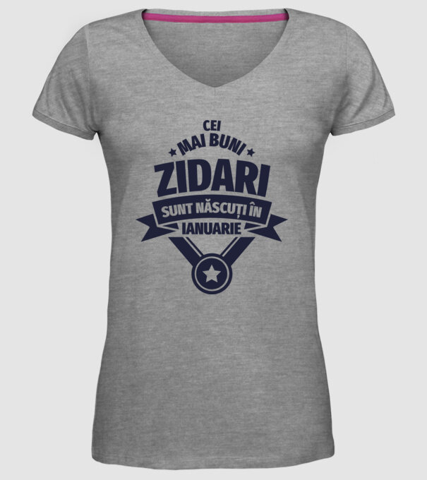 Cei mai buni zidari sunt născuți în Ianuarie model gri pe tricou