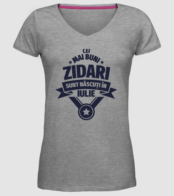 Cei mai buni zidari sunt născuți în Iulie model gri pe tricou