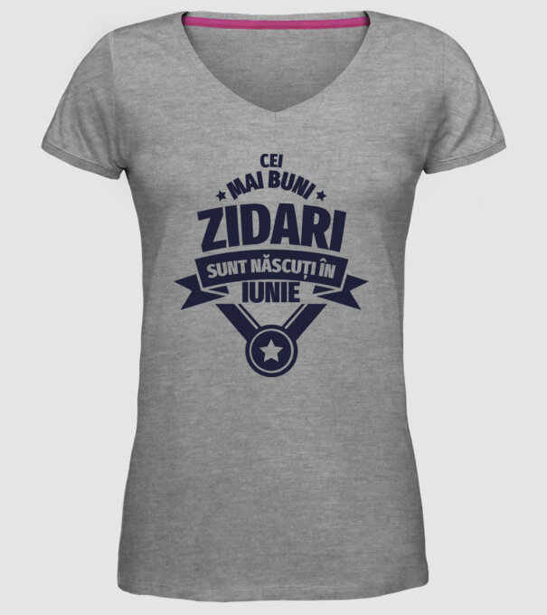 Cei mai buni zidari sunt născuți în Iunie model gri pe tricou