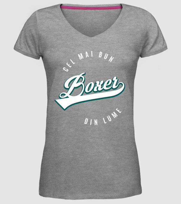 Cel mai bun boxer din lume model gri pe tricou