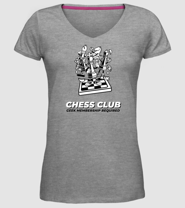 chess club model gri pe tricou
