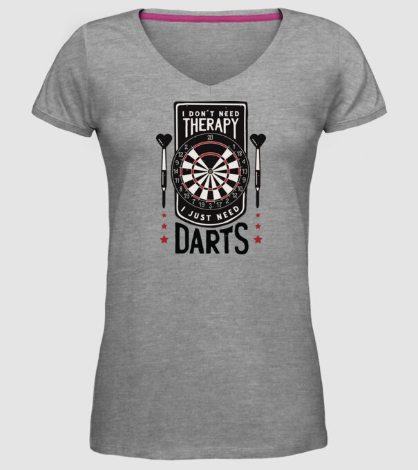 Darts Therapy model gri pe tricou