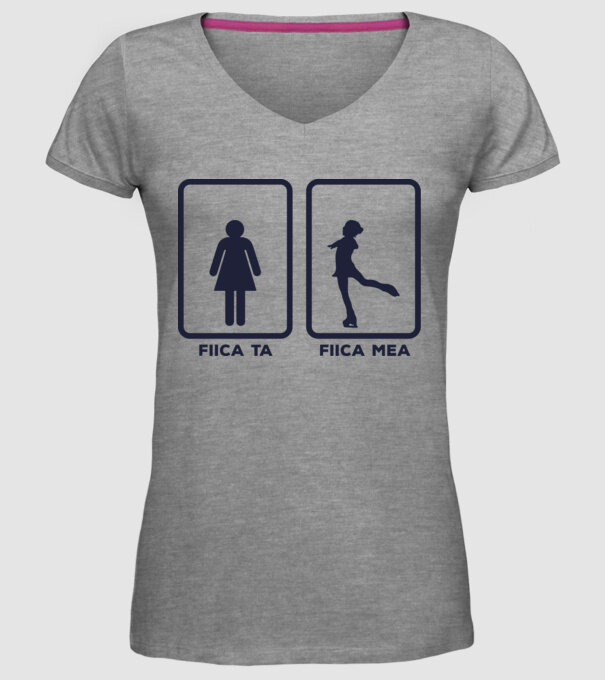 fiica ta - fiica mea model gri pe tricou
