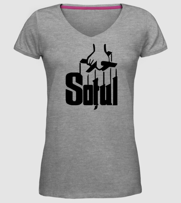 Soțul model gri pe tricou