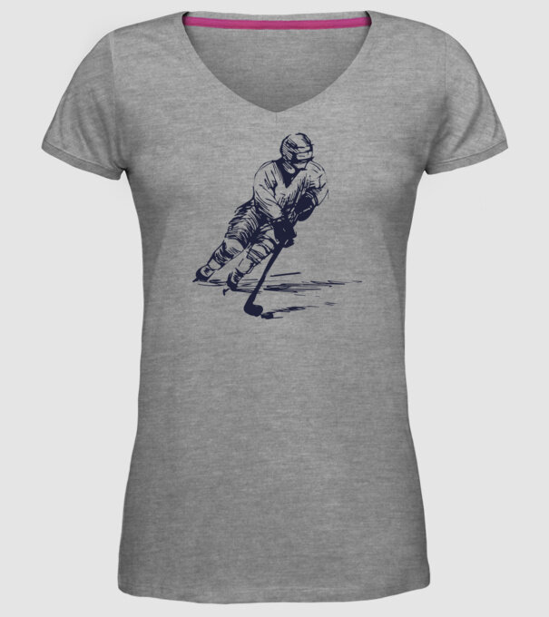 Hockey player model gri pe tricou