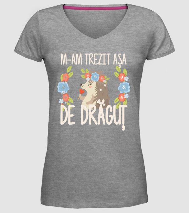 M-am trezit așa de drăguț model gri pe tricou