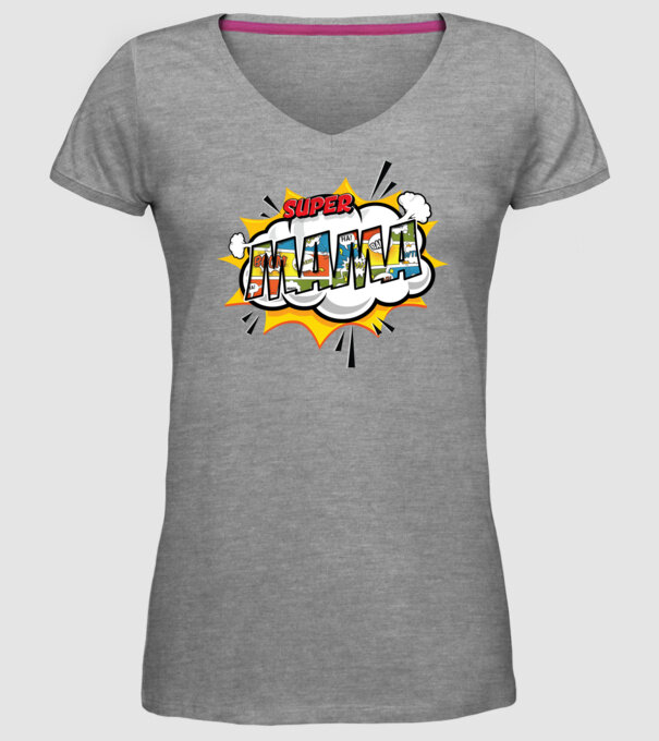 Mamă Comică model gri pe tricou