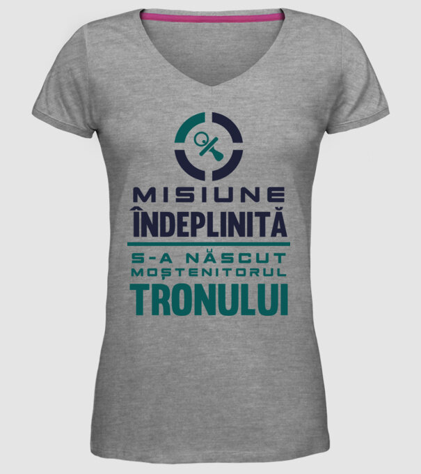 Misiune îndeplinită model gri pe tricou
