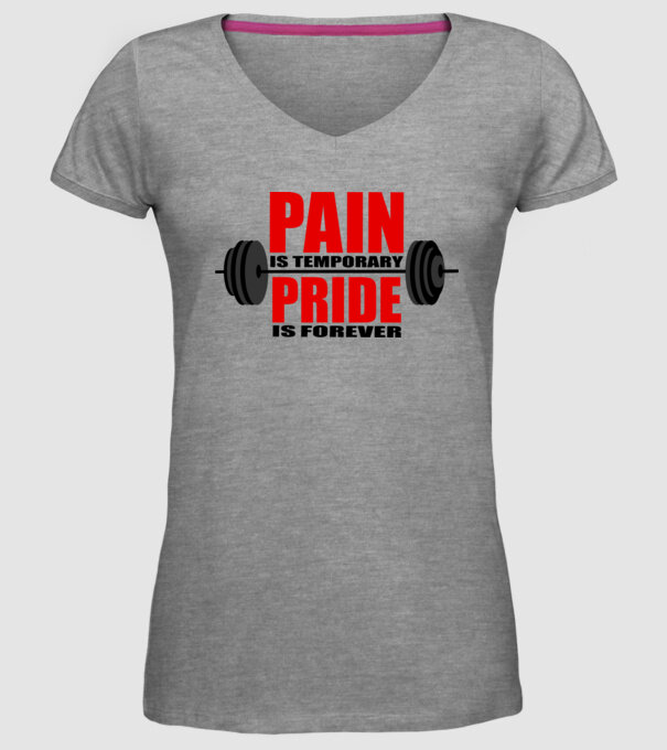 Pain is temporary model gri pe tricou