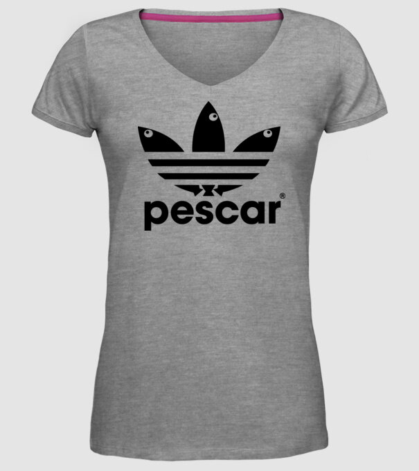 Pescar original model gri pe tricou
