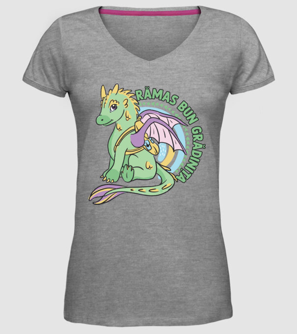 Rămas bun grădiniță model gri pe tricou
