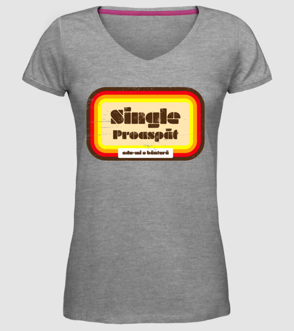 single proaspăt - adu-mi o băutură model gri pe tricou