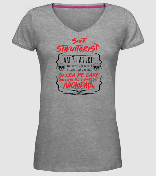 sunt stivuitorist am 3 laturi model gri pe tricou