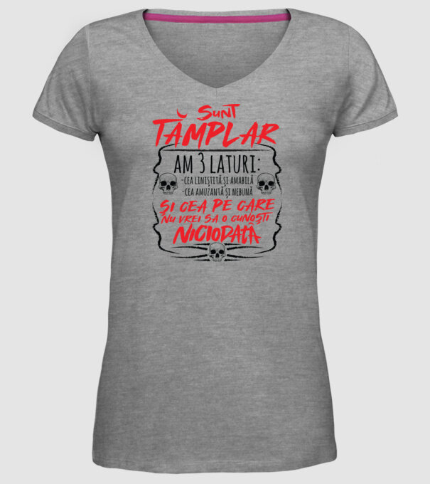 sunt tâmplar am 3 laturi model gri pe tricou