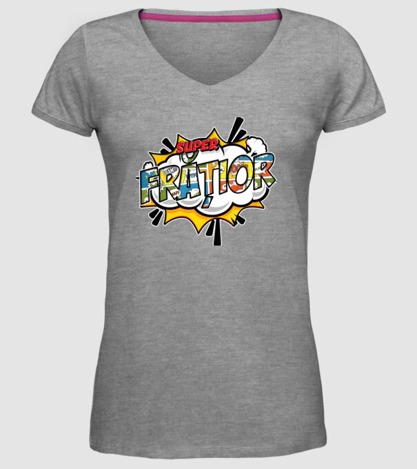 Super Frățior model gri pe tricou