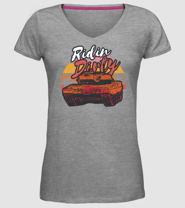 Tancuri model gri pe tricou