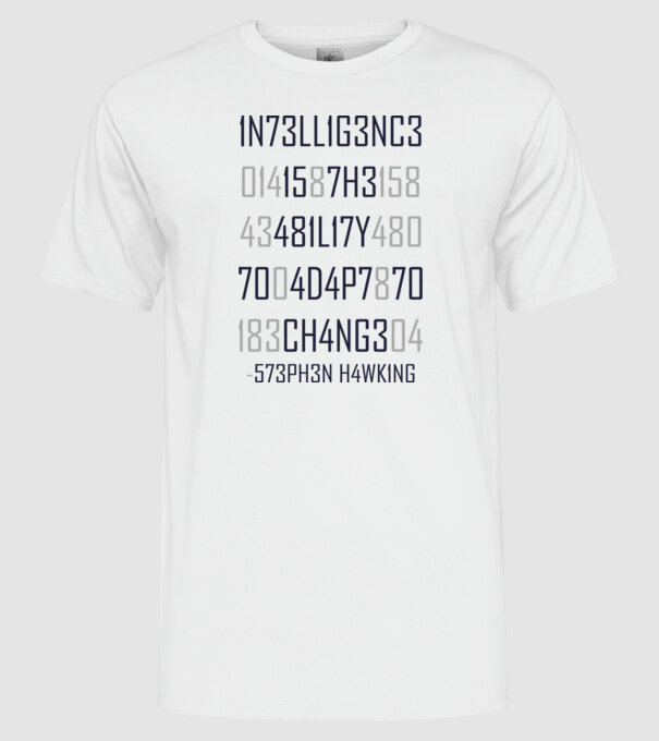 5Z3PH3N H4WK1NG model alb pe tricou