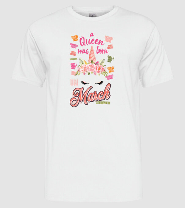 A queen was born in MÁRCIUS model alb pe tricou