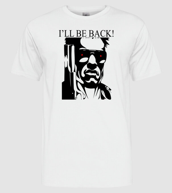 A Terminátor model alb pe tricou