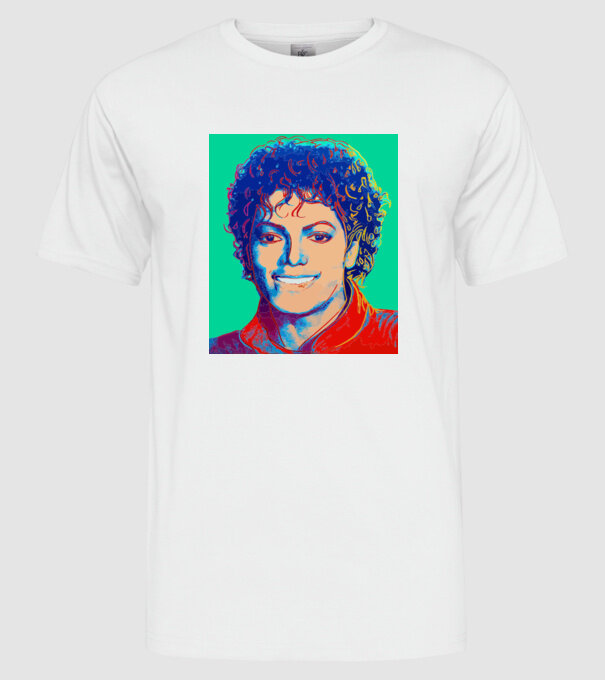 Micheal Jackson Art model alb pe tricou