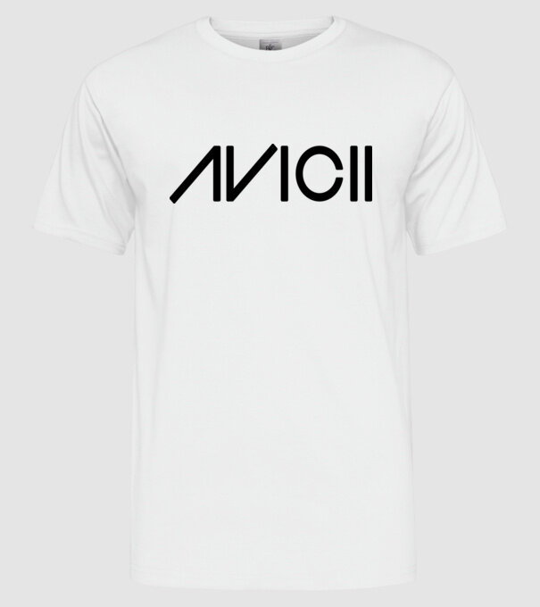 Avicii Logo model alb pe tricou