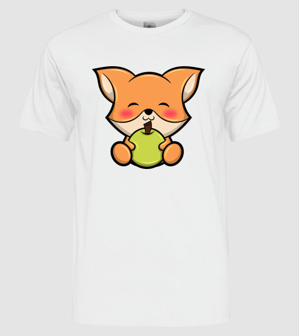 Baby Fox model alb pe tricou