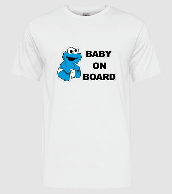 Baby Monster model alb pe tricou