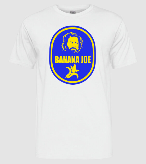 Banana Joe model alb pe tricou