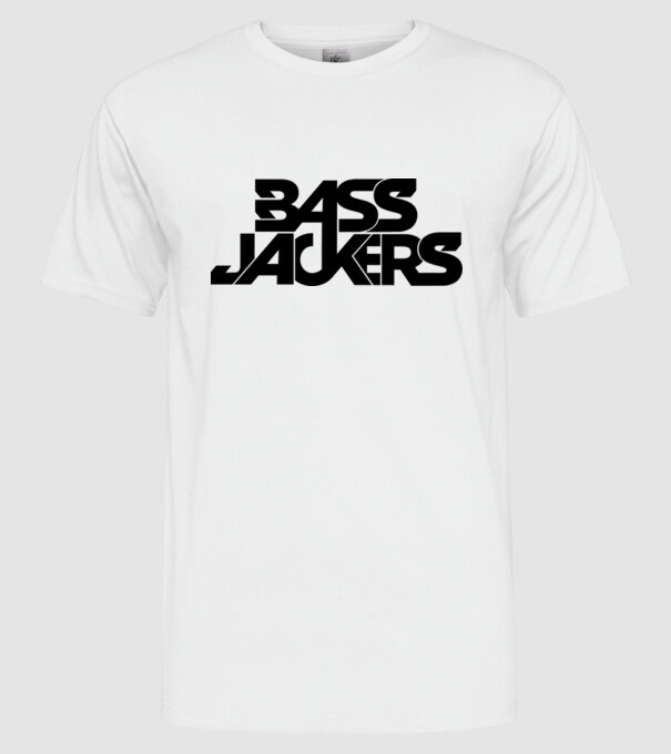 Bass Jackers model alb pe tricou