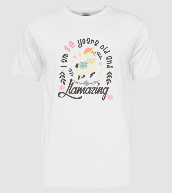 Birthday Llamazing 30 years old model alb pe tricou