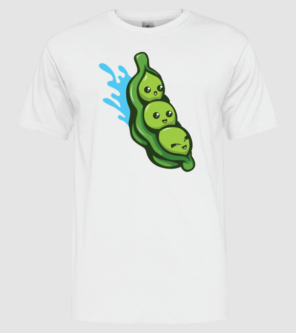 Mazăre model alb pe tricou