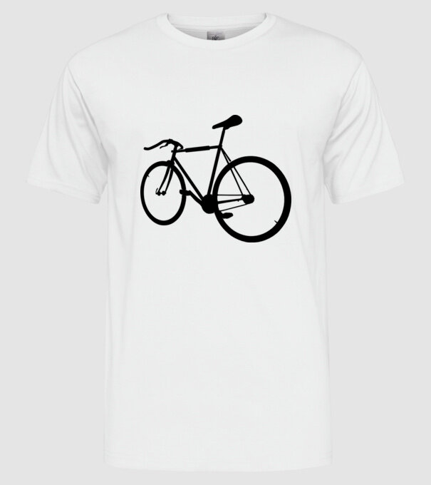Bicicletă model alb pe tricou