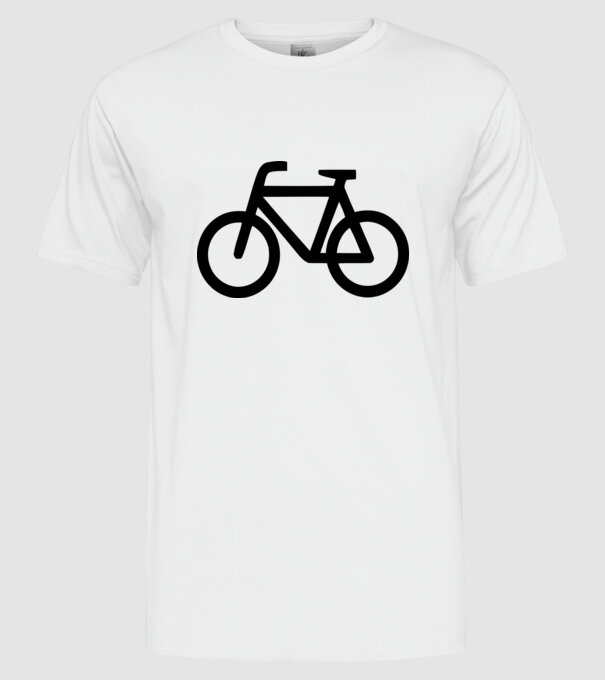 Bicicletă model alb pe tricou