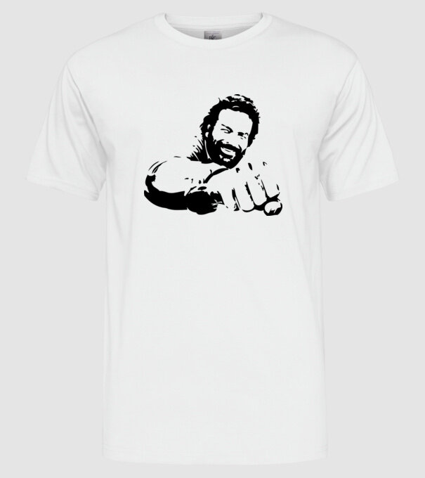 Bud Spencer model alb pe tricou