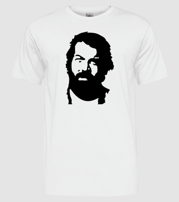 Bud Spencer model alb pe tricou