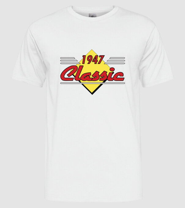 Classic - 1947 model alb pe tricou