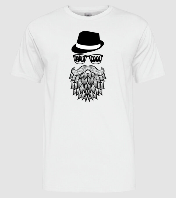 Daddy Cool model alb pe tricou