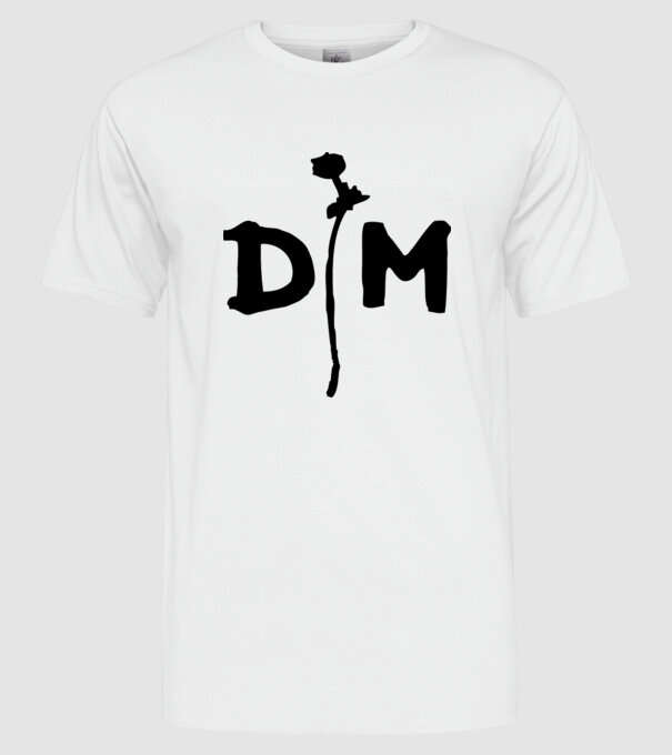 Depeche Mode model alb pe tricou