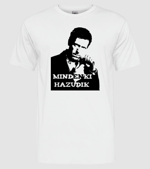 dr. house model alb pe tricou