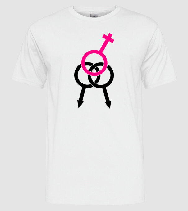 plăcere dublă model alb pe tricou