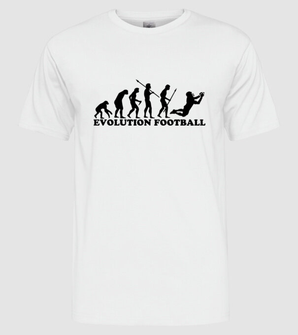 Evolution of football model alb pe tricou