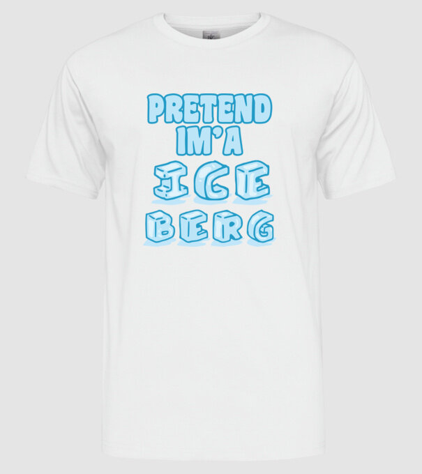 Iceberg carnaval model alb pe tricou