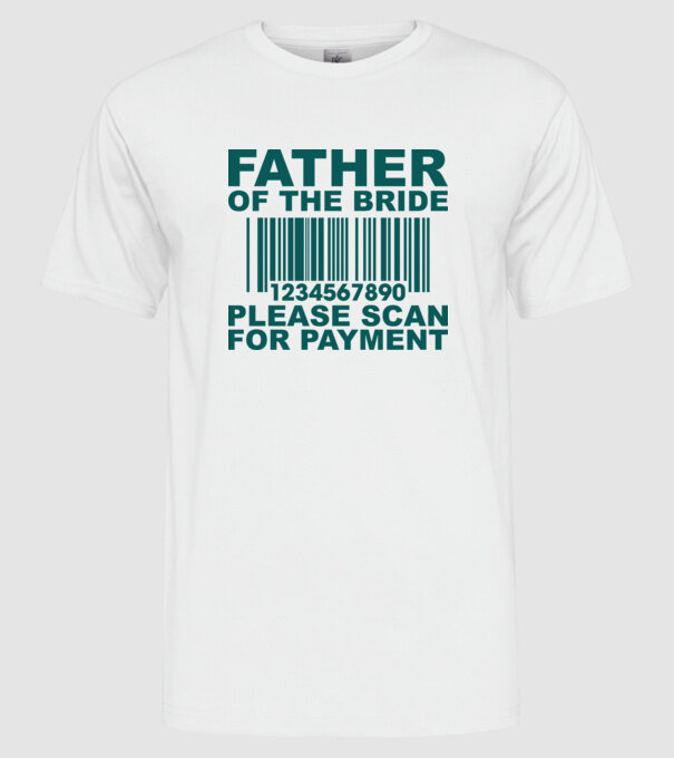 Father of the bride model alb pe tricou