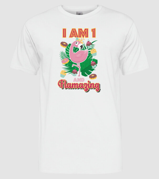 FLAMAZING Birthday 1 Years old model alb pe tricou