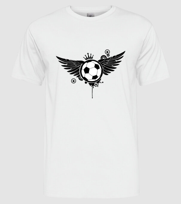 Aripă fotbal model alb pe tricou