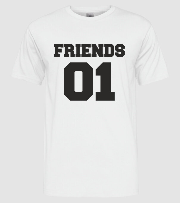 Friends 01 model alb pe tricou