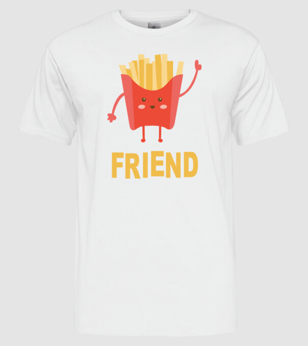 Friends cartofi model alb pe tricou
